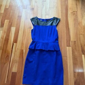 Elegant Blue and Black Women's Dress